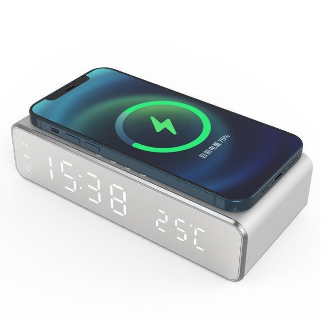 Wireless charging time display thermometer alarm clock wireless charging