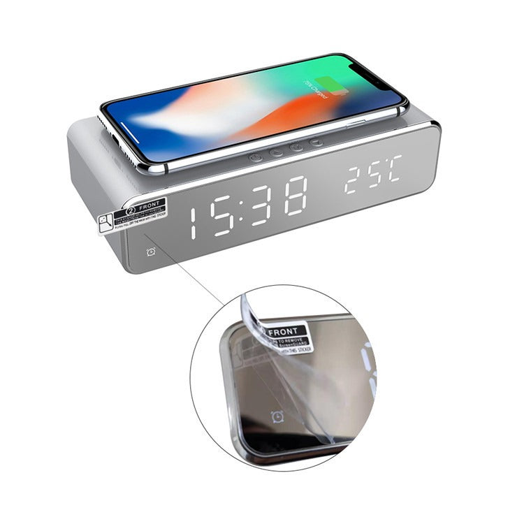 Wireless charging time display thermometer alarm clock wireless charging