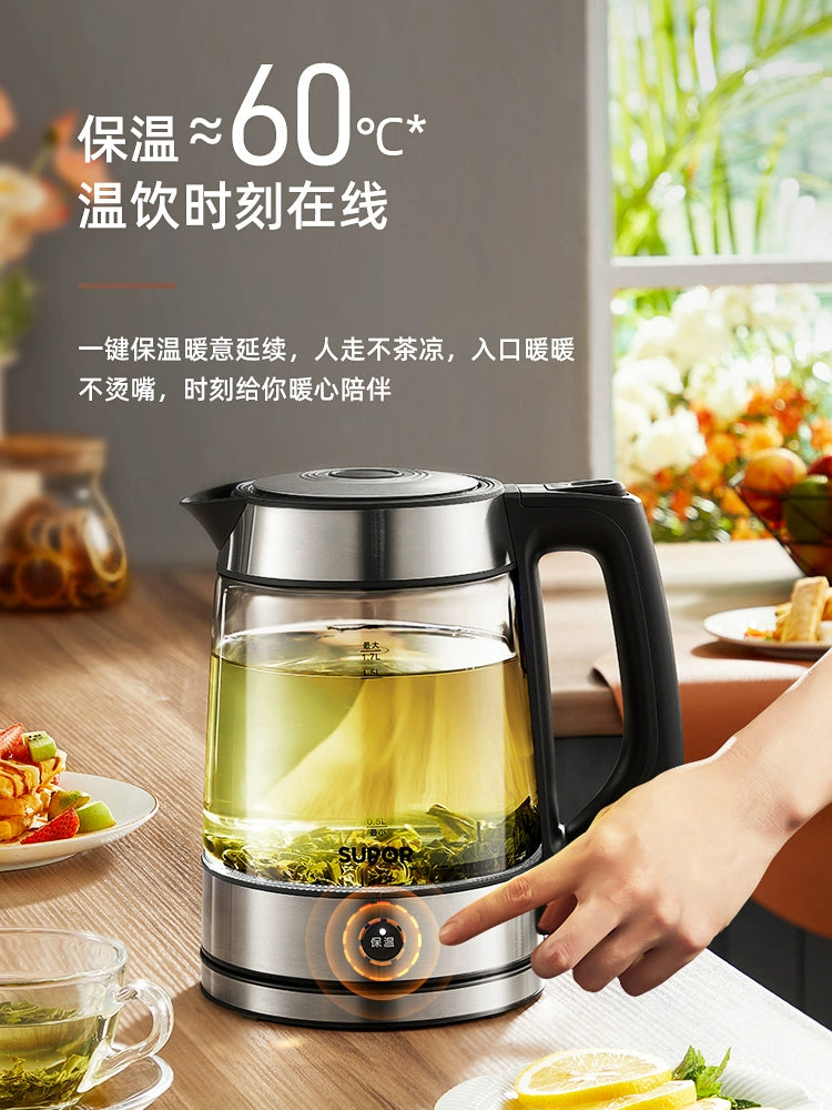 Supor Kettle Glass Electric Kettle Automatic Home Use Constant Temperature 24 Hours Heat Preservation All-in-One Boiler New New Arrival