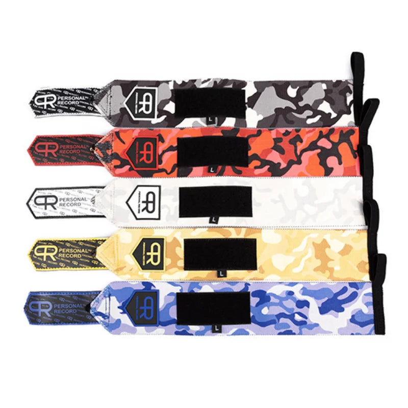 1 Pair Camouflage Weightlifting Wrist Strap for Gym Fitness Wrist Wraps for Men Women Heavy Duty Strength Training Wrist Support