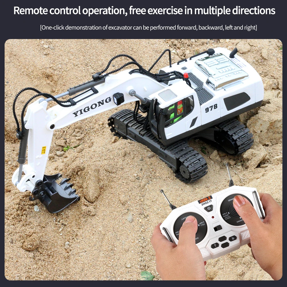 2.4G RC Car Children Toys Remote Control Car Toys For Boys Radio Control Excavator Dump Truck Bulldozer Electric Kids Toys Gift