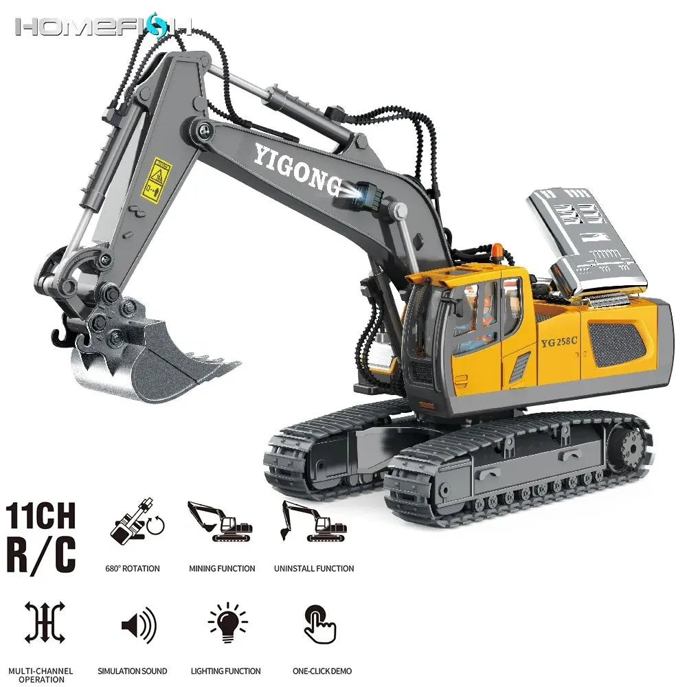 2.4G RC Car Children Toys Remote Control Car Toys For Boys Radio Control Excavator Dump Truck Bulldozer Electric Kids Toys Gift