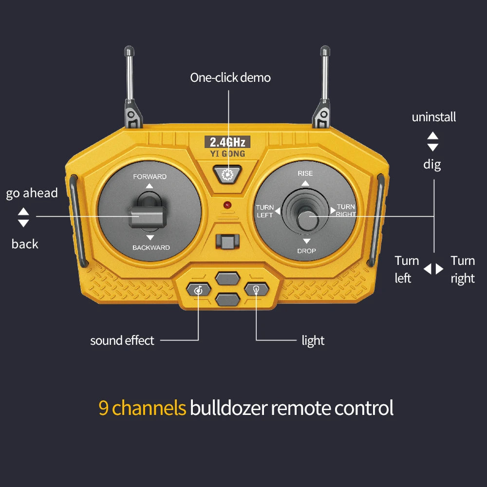 2.4G RC Car Children Toys Remote Control Car Toys For Boys Radio Control Excavator Dump Truck Bulldozer Electric Kids Toys Gift