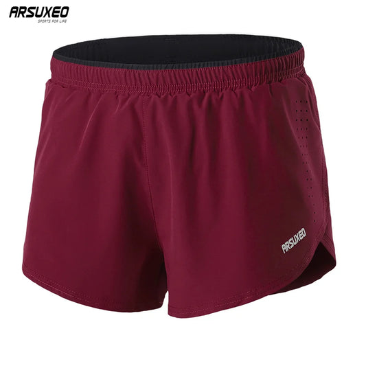 ARSUXEO Men's Running Shorts 2 in 1 Workout 3" Gym Double-deck Trunks Athletic Jogging Pants Quick Dry with Pockets B2123