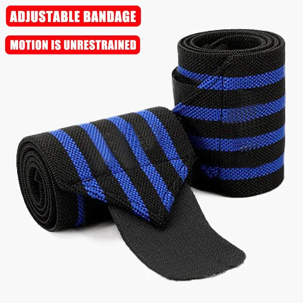 Adjustable Wristbands Bandages Wrist Wraps Support Carpal Protector Bracers for Gym Weightlifting Fitness Bench Press 1Pair